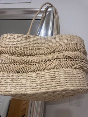 Bali Natural Beige Woven Shoulder Bag